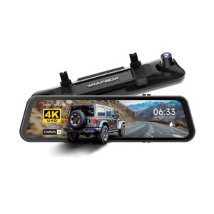 Wolfbox G900 Pro 12MP WiFi Touch Screen Rear View Mirror Dash Cam